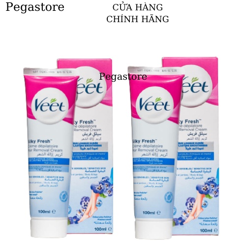 Kem tẩy lông VEET SILK &amp; FRESH TECHNOLOGY da thường và nhạy cảm