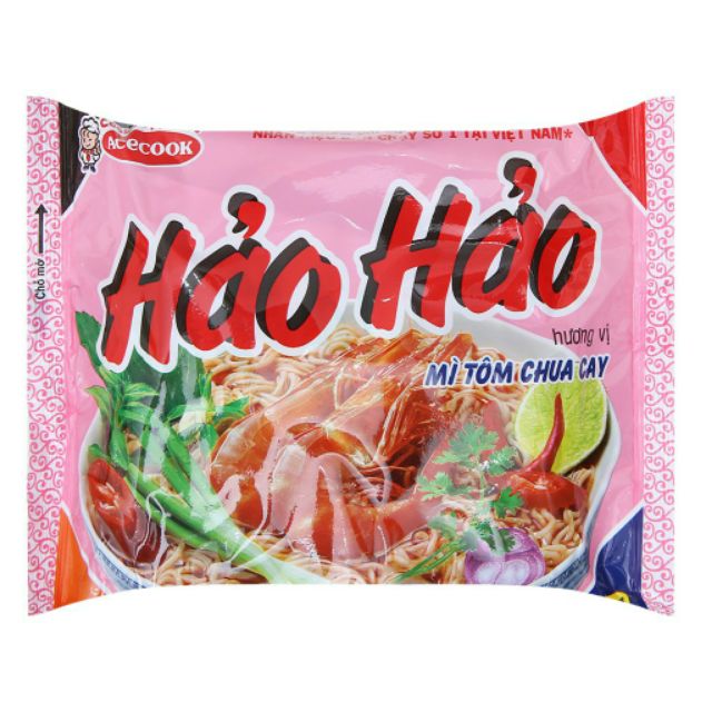 5 gói hảo hảo mỳ xào chua ngọt /tôm chua cay gói 75g