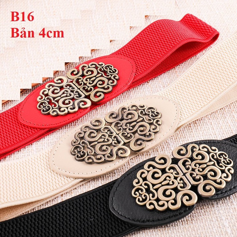 Đai váy nịt đầm mặt đồng B16 4cm