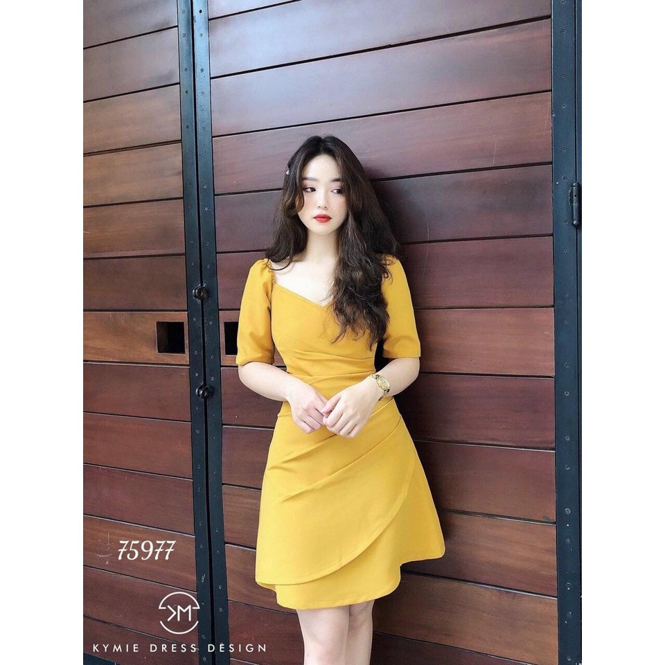 ĐẦM ÔM DỰ TIỆC CỔ VUÔNG DỄ THƯƠNG-D05