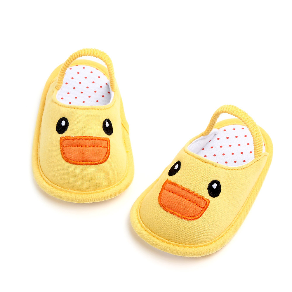 Giày Cotton Họa Tiết Hoạt Hình Dễ Thương Thoáng Khí Cho Bé 0-12 Tháng Tuổi