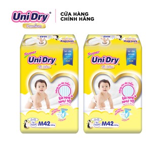 (Tặng 1 gói tã quần size L9) Combo 2 tã dán UNIDRY size M (42 miếng)