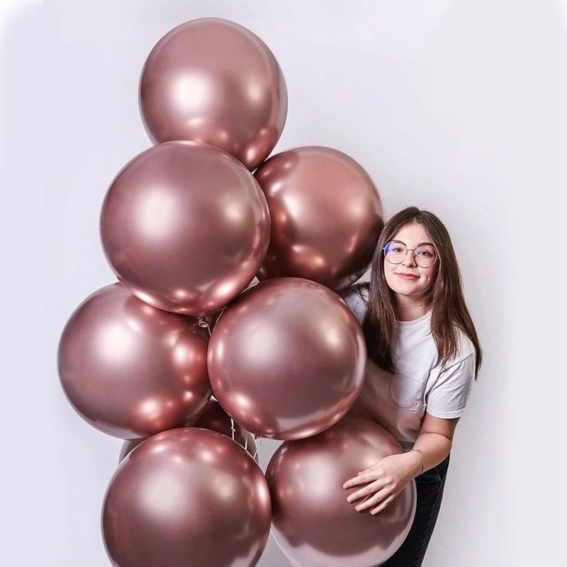 Bong Bóng 18 Inch Mạ Crom Dùng Trang Trí Tiệc Cưới, Sinh Nhật, Giáng Sinh