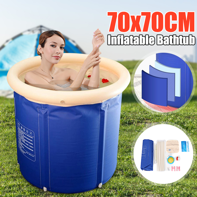 Bồn Tắm Cỡ Lớn 70x70cm Bơm Hơi Gấp Gọn Tiện Dụng Cho Người Lớn Và Trẻ Em