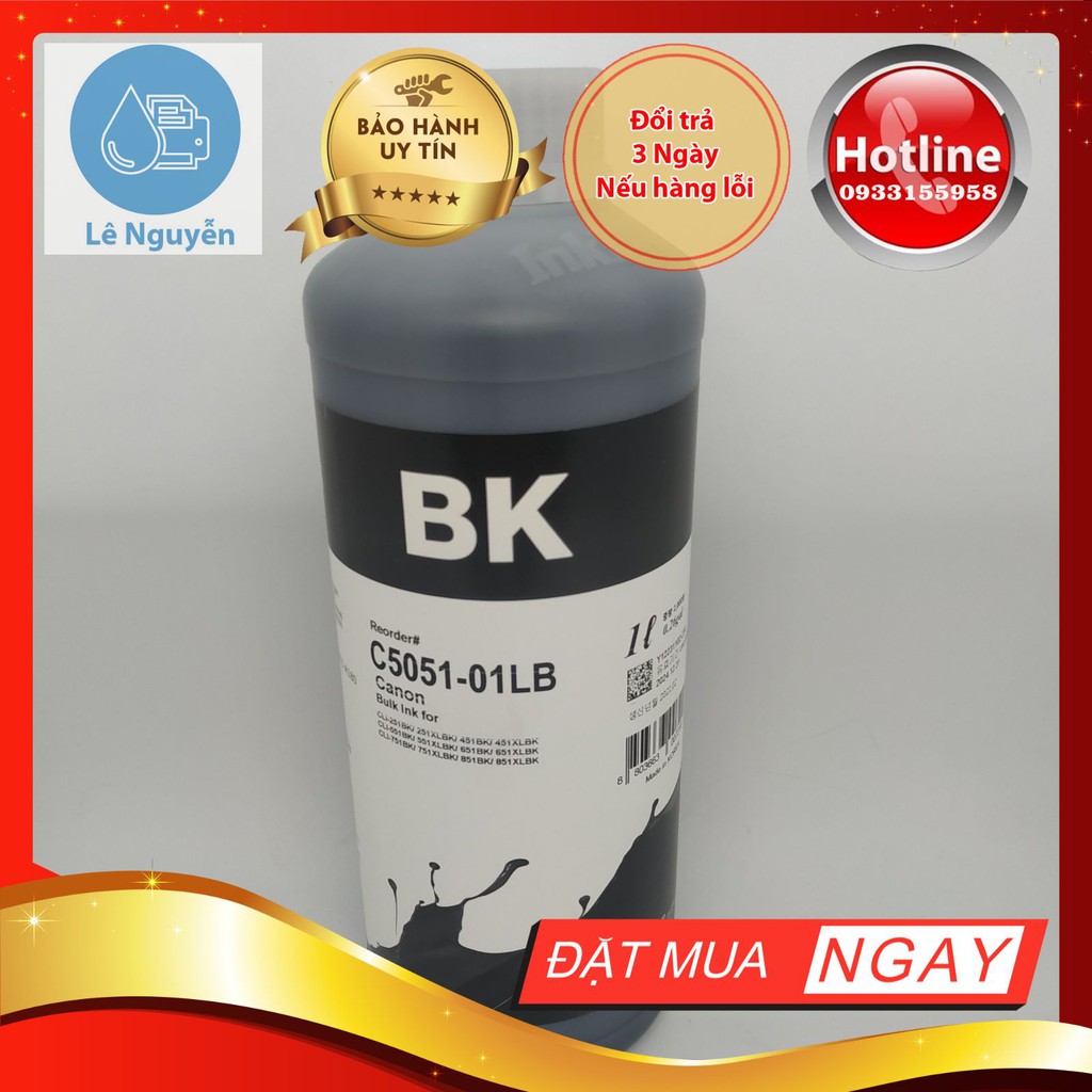 Mực nước Inktec Hàn Quốc dùng cho máy in Hp, Canon  1 lít