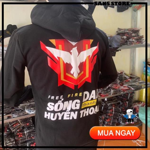 Áo khoác Free Fire-áo khoác đen FF đậm chất game thủ