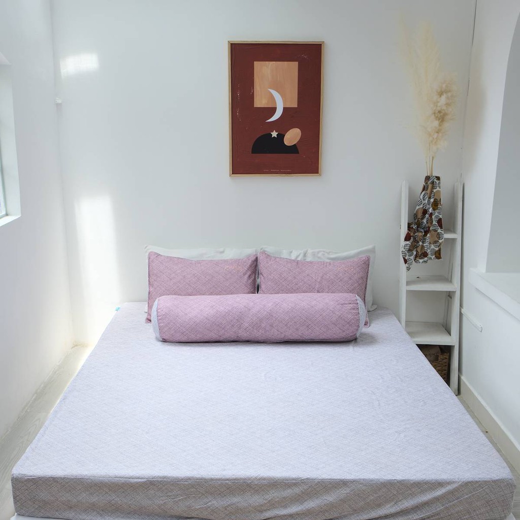 Bộ ga giường MicroTencel Hồng K-Bedding KMTP109 (4 món)