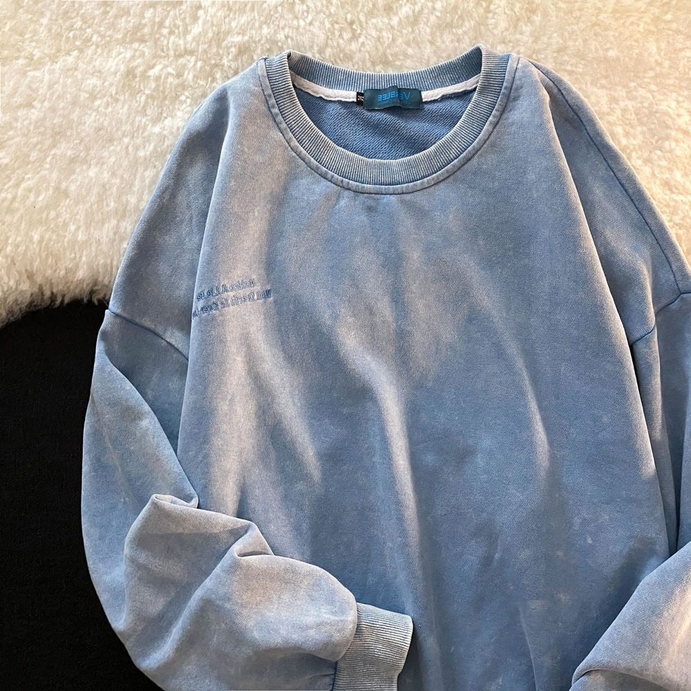 Áo sweater Dáng Rộng Thêu Họa Tiết Kiểu retro Thời Trang Mùa Thu Cho Nữ