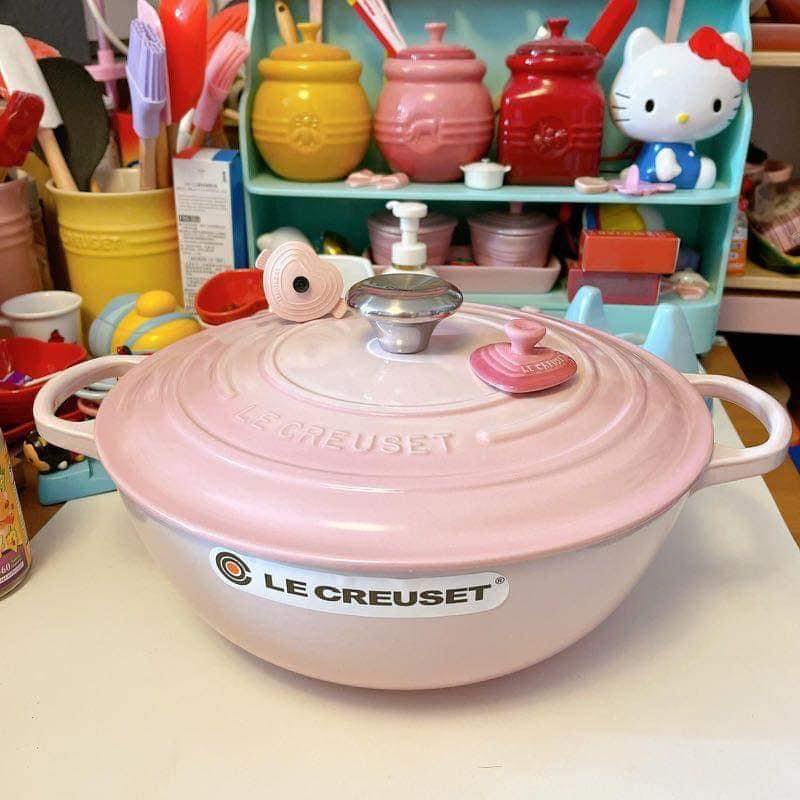Nồi Gang Le Creuset La Marmite 24cm Shell Pink