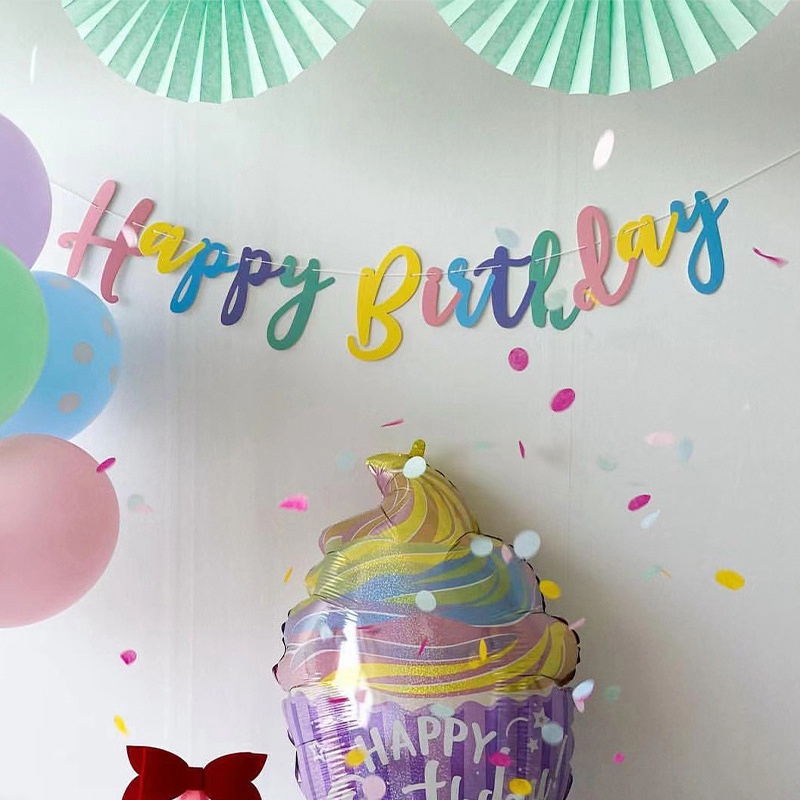 Dây Cờ Treo Tường Trang Trí Chữ Happy Birthday