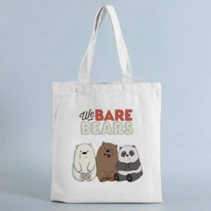 [HÀNG HOT] Túi Vải Bố Tote Họa Tiết 🐻 Ba Con Gấu 🐻 Đẹp Dễ Thương Cho Nữ Có Thể Đựng Laptop Đi Chơi Du Lịch