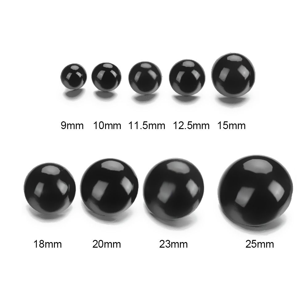 Bộ 50 Mắt Thú Nhồi Bông Màu Đen 9-25mm Làm Thú Nhồi Bông DIY