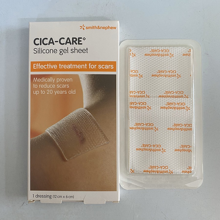 Miếng dán xóa mờ sẹo lồi, sẹo mổ hiệu quả Cica Care (6cm x 12cm)