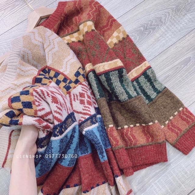 BÁN SỈ ÁO LEN THỔ CẨM 2 MÀU CHO NỮ | BigBuy360 - bigbuy360.vn