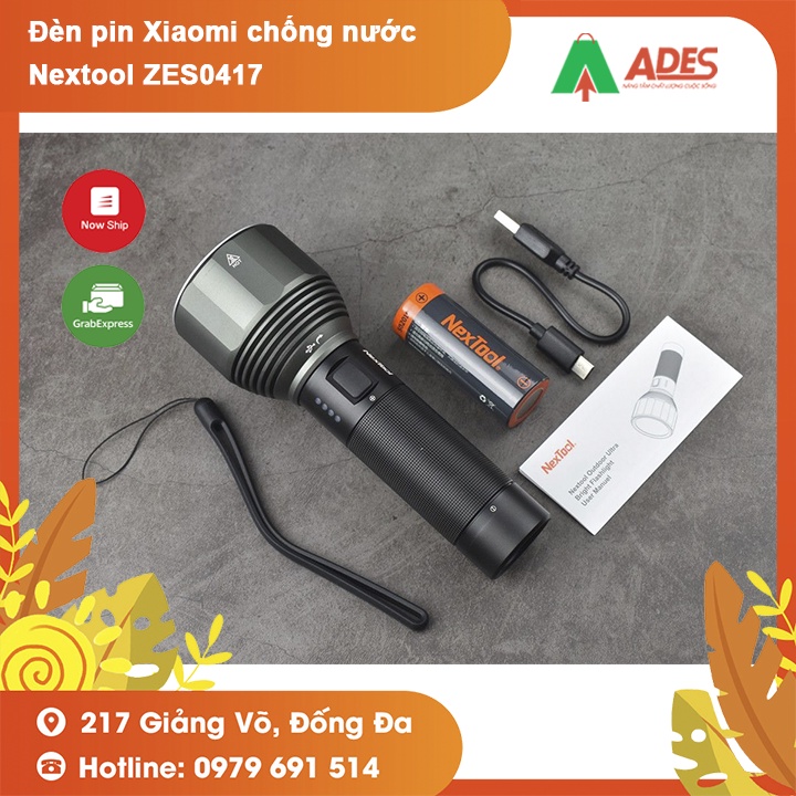 Đèn pin Xiaomi chống nước Nextool ZES0417 siêu sáng - Bảo Hành Chính Hãng