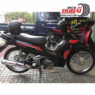 Tem Trùm Wave RSX Đen Chỉ Đỏ