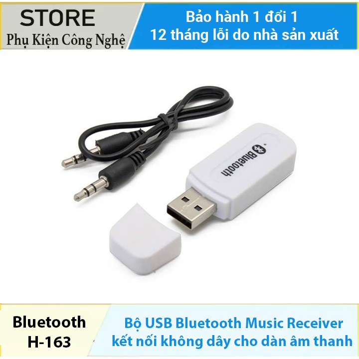 Bộ USB Bluetooth Music H163 hỗ trợ kết nối không dây cho dàn âm thanh
