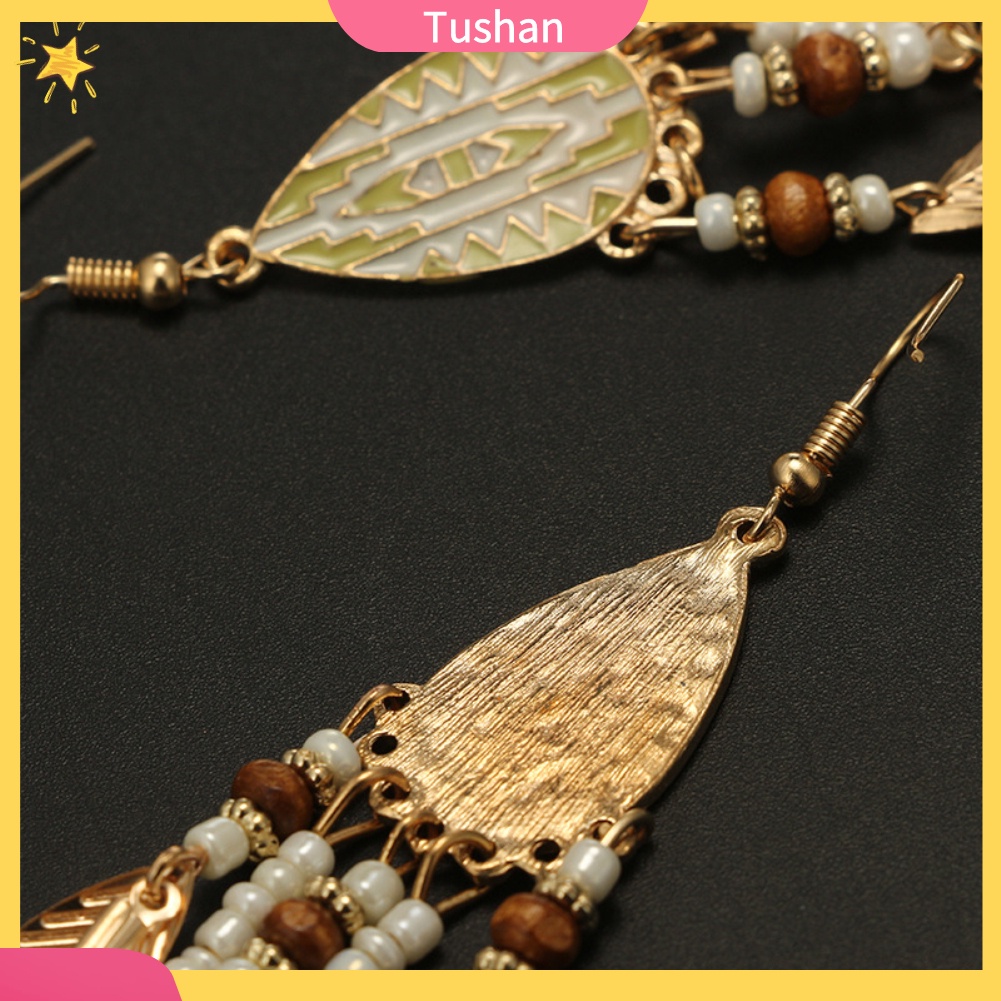 Khuyên tai lông vũ phong cách cổ điển thanh lịch dành cho nữ