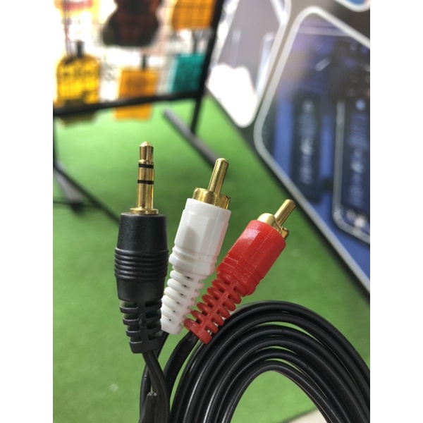 Dây AV, Jack 3.5 ra 2 đầu HOA SEN cắm điện thoại,laptop qua LOA