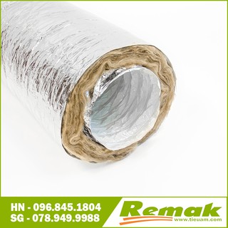 Ống gió bạc có bảo ôn phi 125mm Đường dẫn gió Cách âm Cách nhiệt