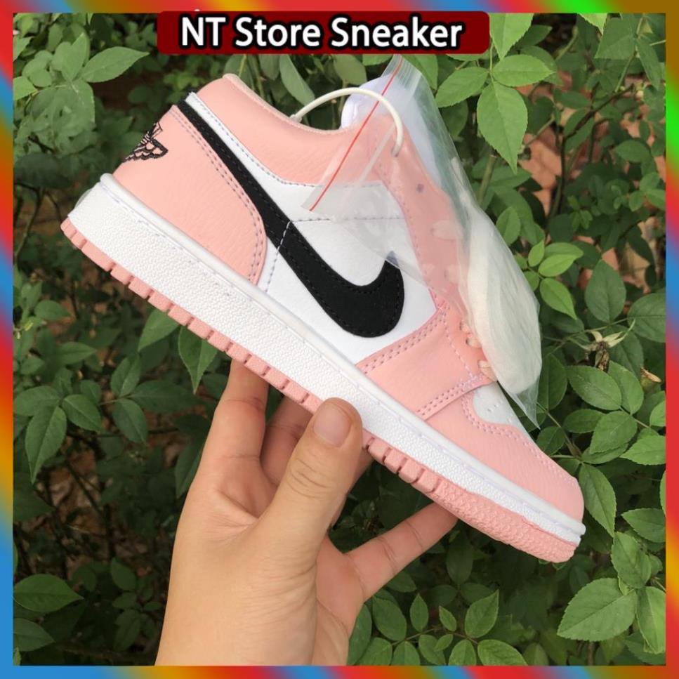 Giày thể thao nữ Jordan màu hồng cổ cao cổ thấp,giày nữ JD1 Pink high, low 🍎