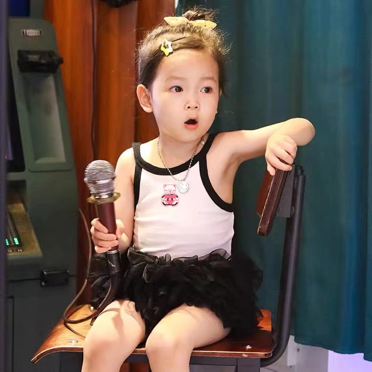 Áo Hai Dây Bằng Cotton 2022 Thời Trang Mùa Hè Cho Bé Gái