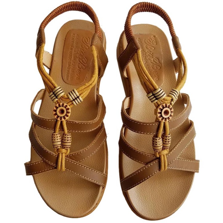 Giày sandal nữ da bò BIGGBEN HKD105