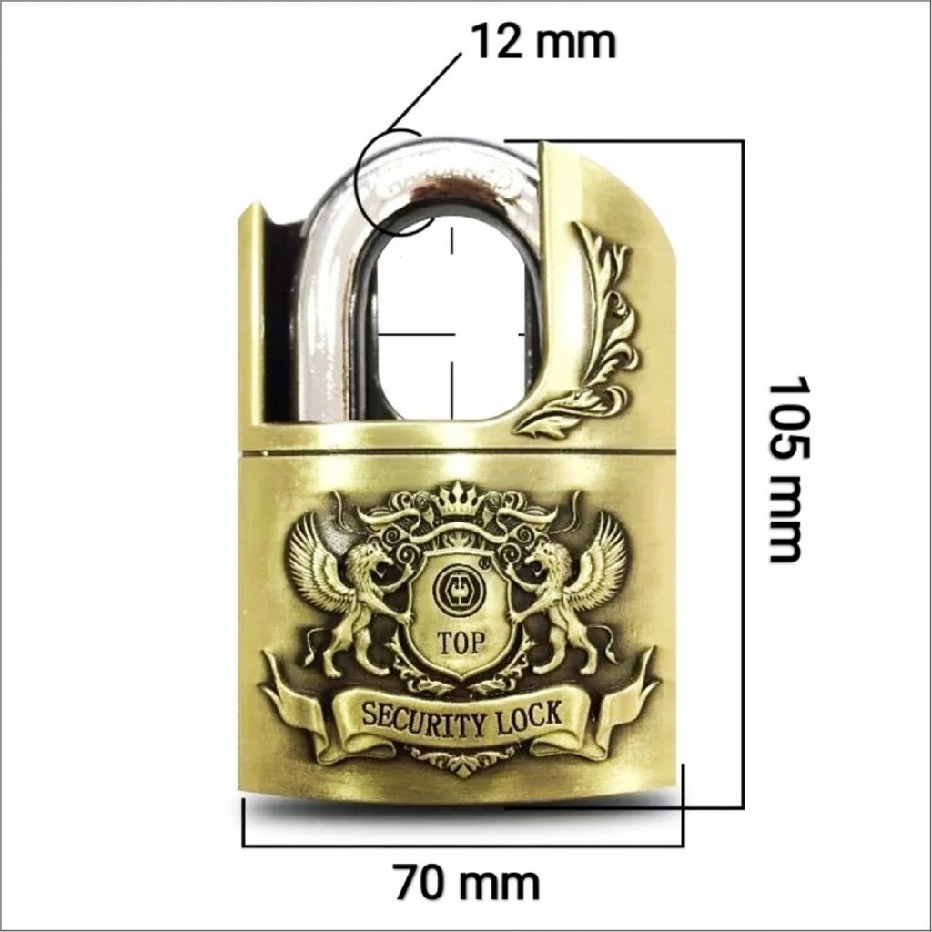 [ Hàng chính hãng ] Ổ Khoá HỢP KIM GANG NGUYÊN KHỐI Padlock - CAO CẤP - 60mm - 6F - ổ khoá - Ổ Khóa