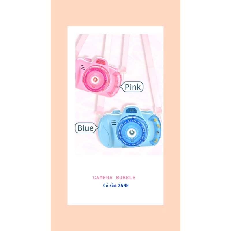 2 Mẫu 💞💞 Máy Chụp Hình Bắn Bong Bóng Xà Phòng cực Cute 💞💞 Có đèn & âm thanh
