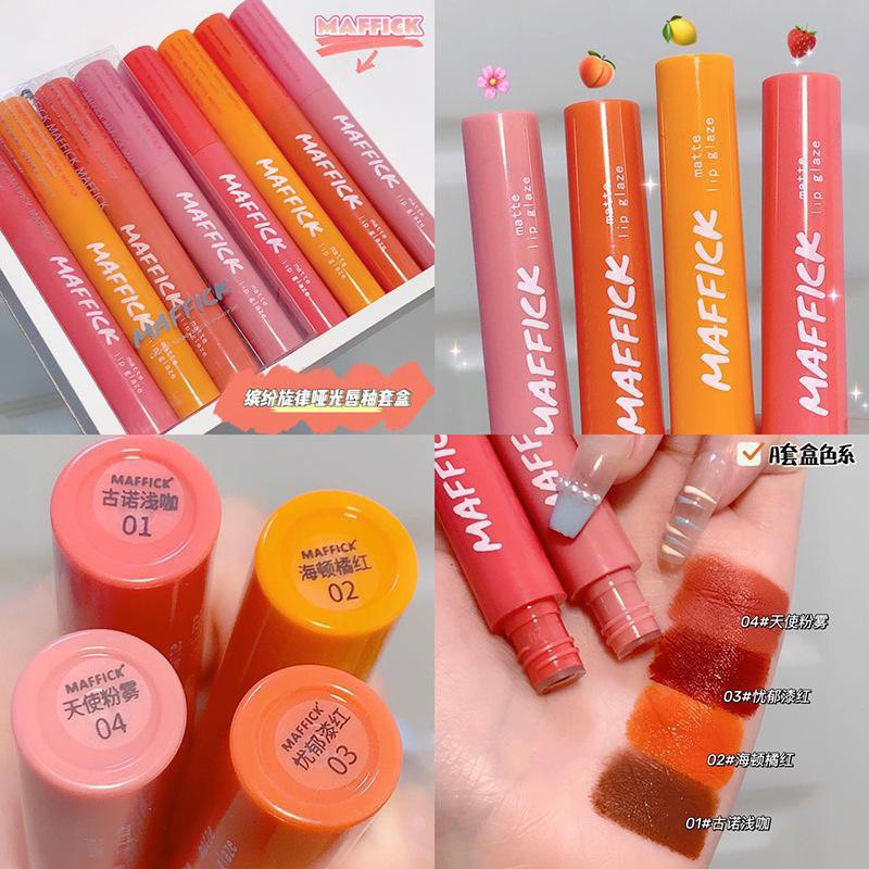 Hộp 4 cây son dưỡng Mafick cam hồng