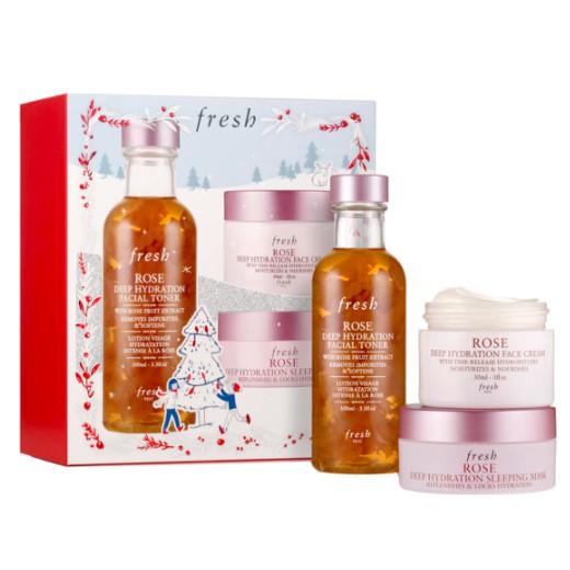 Set dưỡng da Fresh Day &amp; Night Hydration và Fresh Cleanse, Mask, Moisturize Fresh US