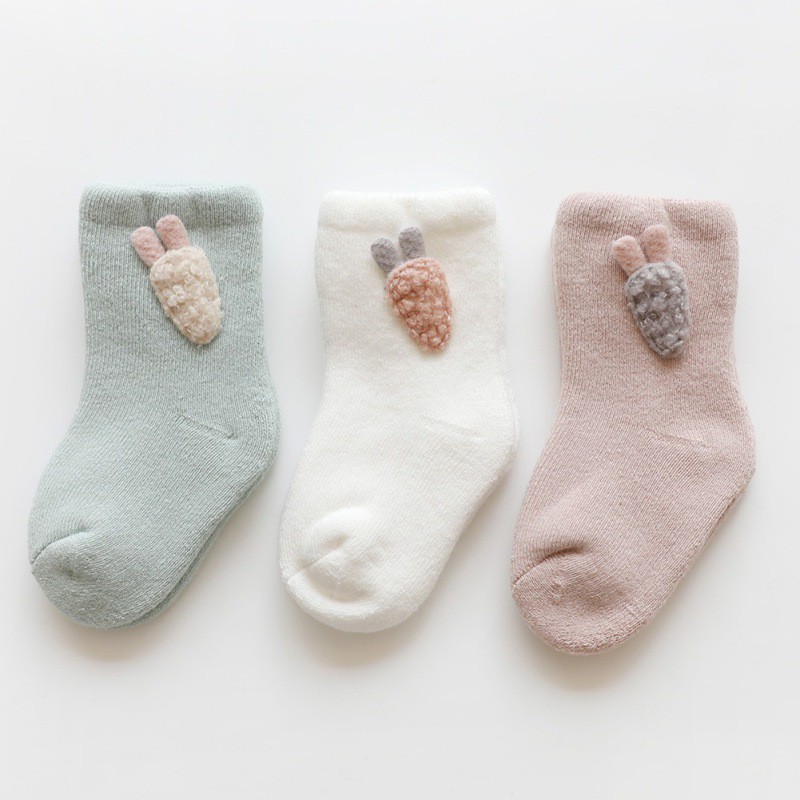 Set 3 Đôi Tất Chống Trượt Cho Bé Từ 1-3 Tuổi