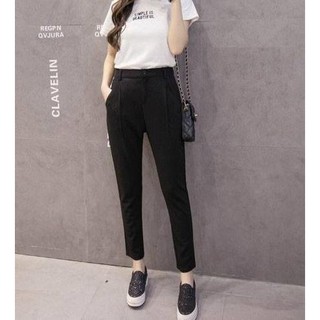 Quần Baggy Nữ Vải màu đen