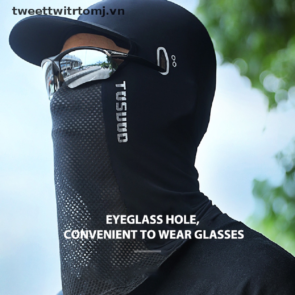 Tomj Mũ Trùm Đầu Mùa Hè Bằng Lụa Lạnh Chống Nắng Cho Xe Máy VN