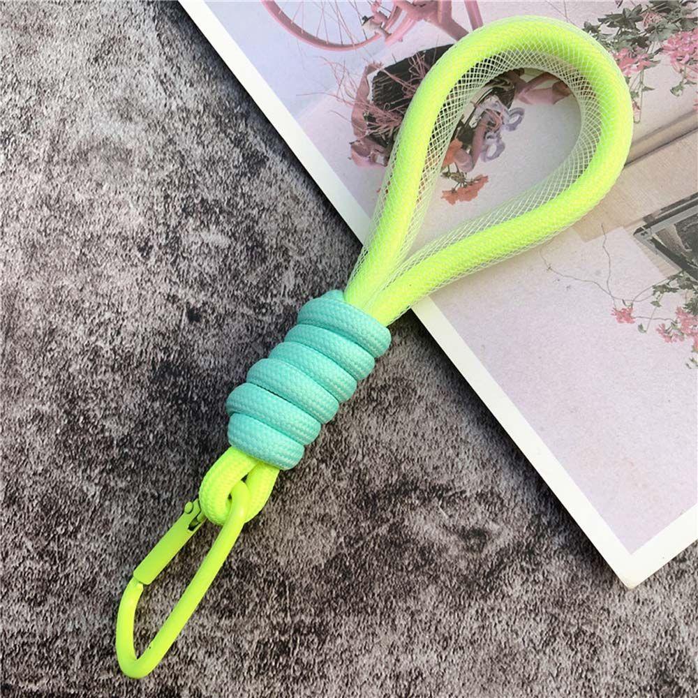 LILYES Dây Móc Khóa Dạng Lưới Màu Dạ Quang Thời Trang
