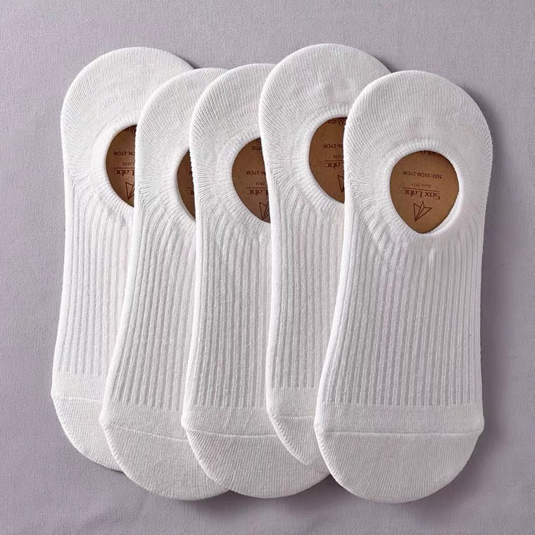 Vớ Cổ Thuyền Silicone Chống Trượt Màu Trắng Thời Trang Mùa Hè Cho Nữ