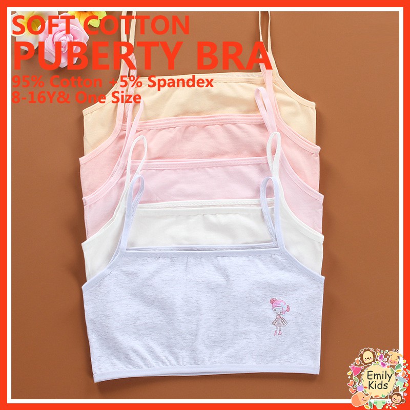 Áo Ngực Cotton Thoáng Khí In Họa Tiết Dễ Thương Thời Trang Cho Bé Gái B216