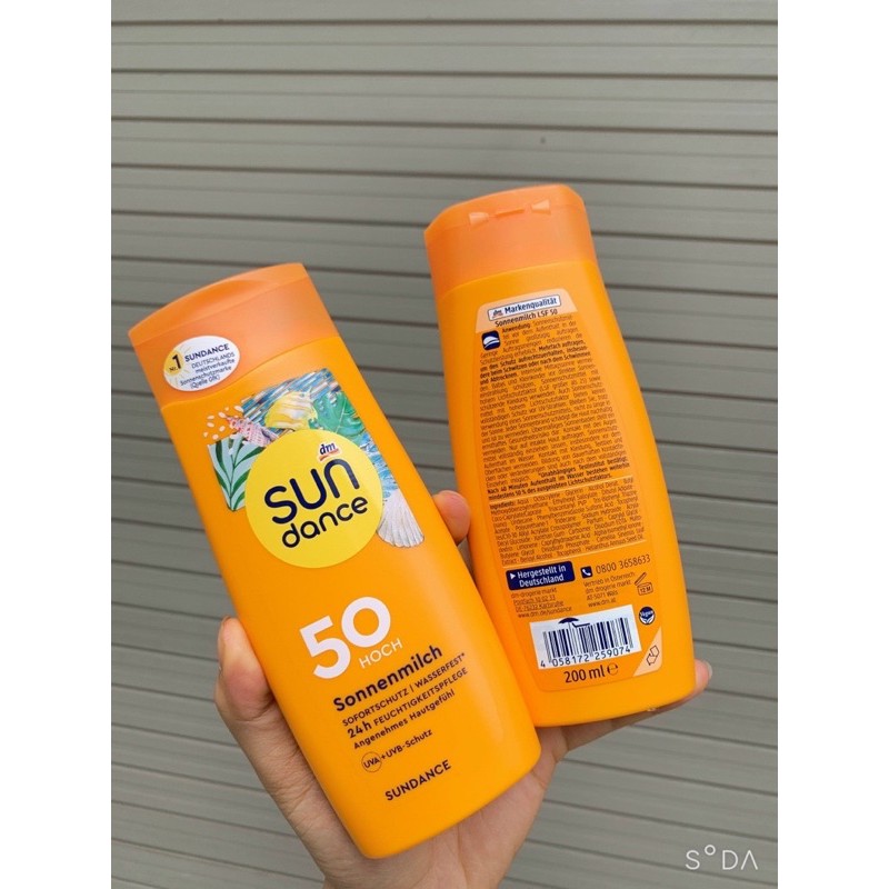 Kem chống nắng SUNDANCE SPF 50+ 200ml hàng chính hãng của Đức