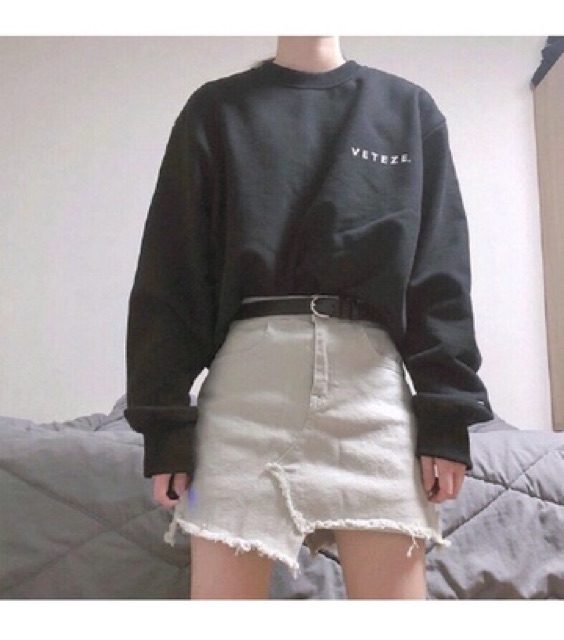 Áo nỉ nữ basic in chữ phong cách hoodie form rộng N556