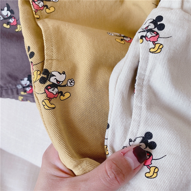 Quần Short In Hình Chuột Mickey Đáng Yêu Cho Bé Gái