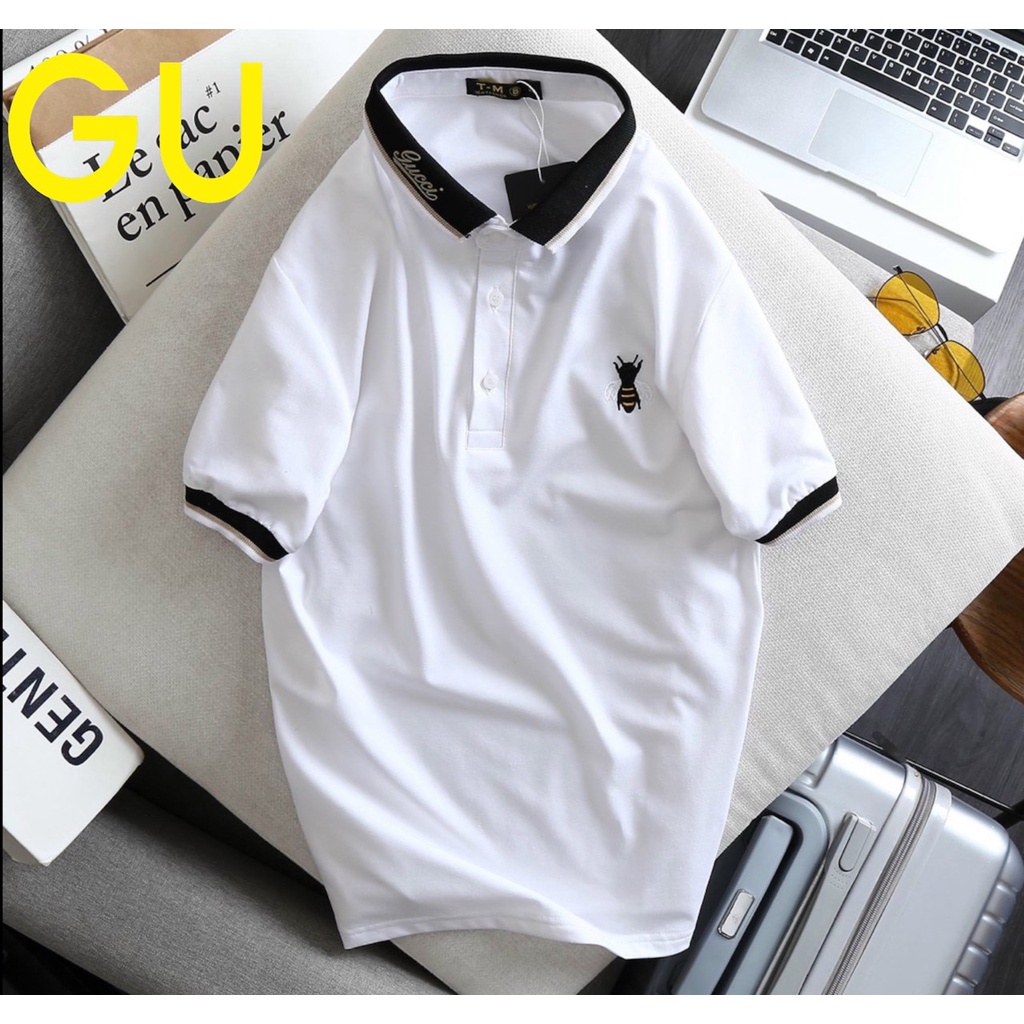 ÁO THUN CỔ POLO NAM IN THÊU LOGO PHỐI CỔ ÁO KẺ SỌC SIÊU XỊN LÊN FORM CỰC SANG TRỌNG LỊCH LÃM - WEDO