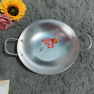 Chảo Nhôm 2 Quai, Chảo Nhôm Minh Hiếu Size 32Cm->50Cm Mta-Mart, Dày Dặn, Chịu Nhiệt, Dễ Vệ Sinh