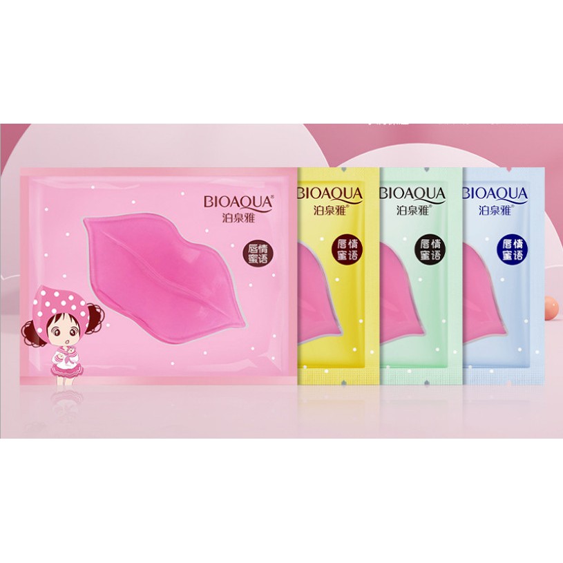 Mặt nạ môi giúp hồng môi và là tẩy da chết dưỡng ẩm mềm mịn môi Bioaqua