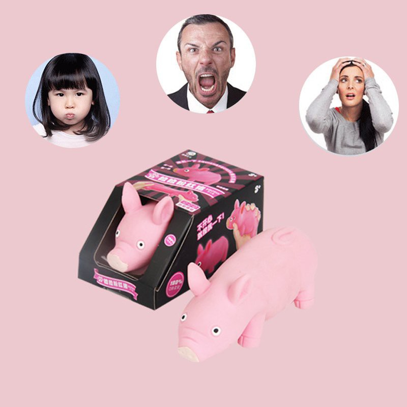 Heo silicon đàn hồi, đồ chơi giúp giảm căng thẳng stress, món quà độc lạ cho bạn bè, người thân, lợn hồng dễ thương