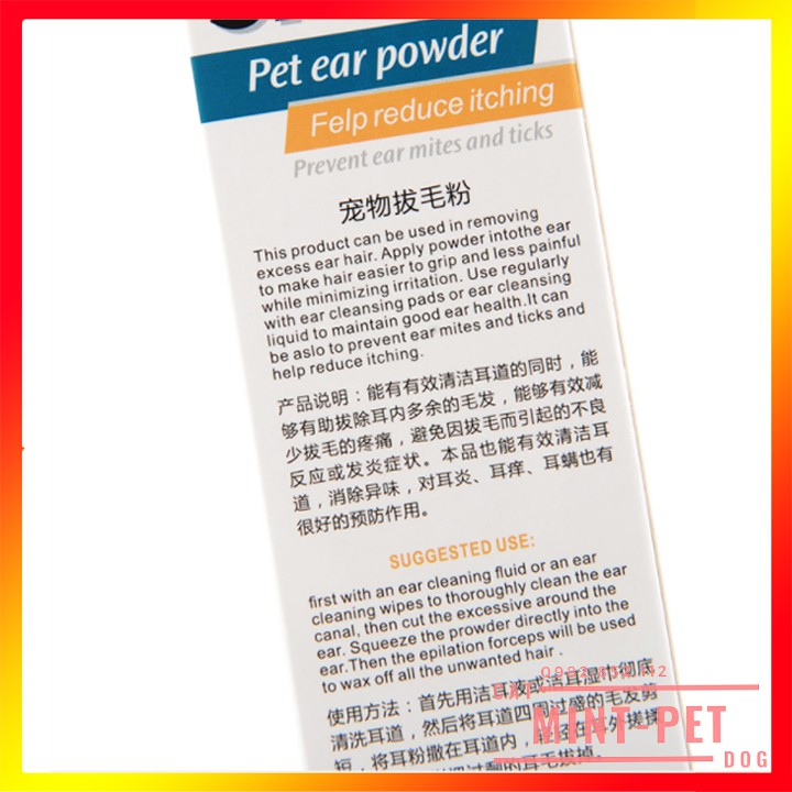 Bột nhổ lông tai cho chó mèo SPIRIT #MintPet