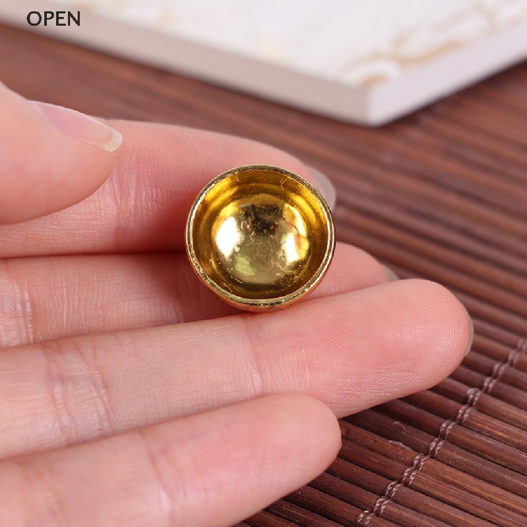 Op 1 Bộ Chén Và Đũa Mini Màu Vàng Bạc Phụ Kiện Cho Búp Bê Thu Nhỏ my