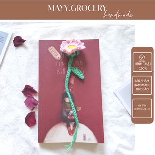Đánh dấu trang kẹp đánh dấu sách hoa cúc handmade từ len