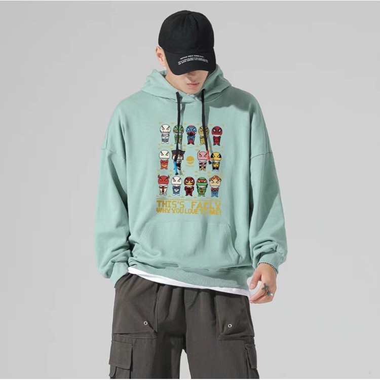 ÁO HOODIE NỈ NAM IN HÌNH SIÊU ANH HÙNG FORM VỪA CỰC DỄ THƯƠNG - GU FASHION