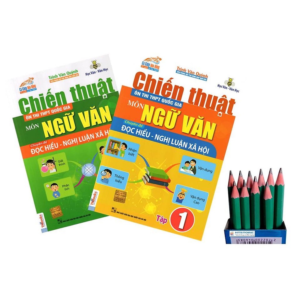 Sách - Combo Chiến Thuật Ôn Thi THPT Quốc Gia Môn Ngữ Văn - Chuyên Đề Nghị Luận Xã Hội ( tặng 1 hộp bút chì 12 cái)