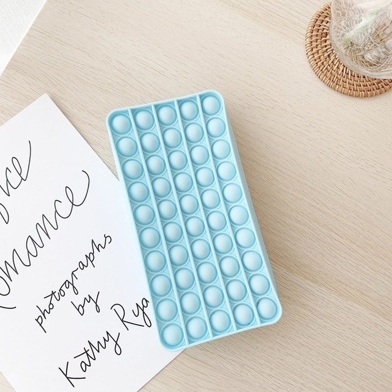 Đẩy Pop It Fidget KT Túi văn phòng phẩm Đẩy bong bóng đồ chơi Đồ chơi Hộp đựng bút chì Túi đồ chơi giải nén